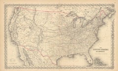 1855 "The United States of America" by J. H. Colton