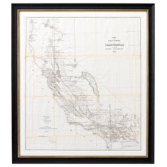 1856 Antique Map of the Surveys of California