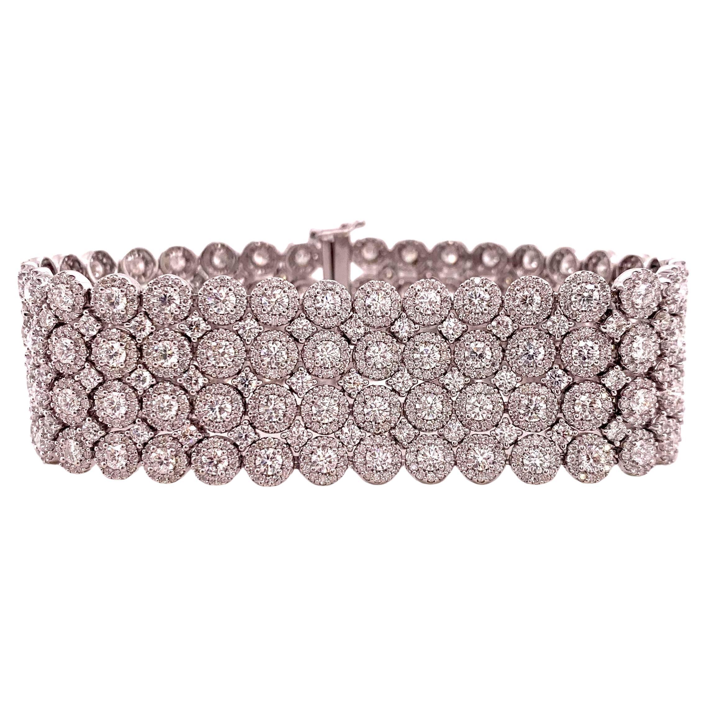 Bracelet en or 18 carats et diamants de 18,56 carats