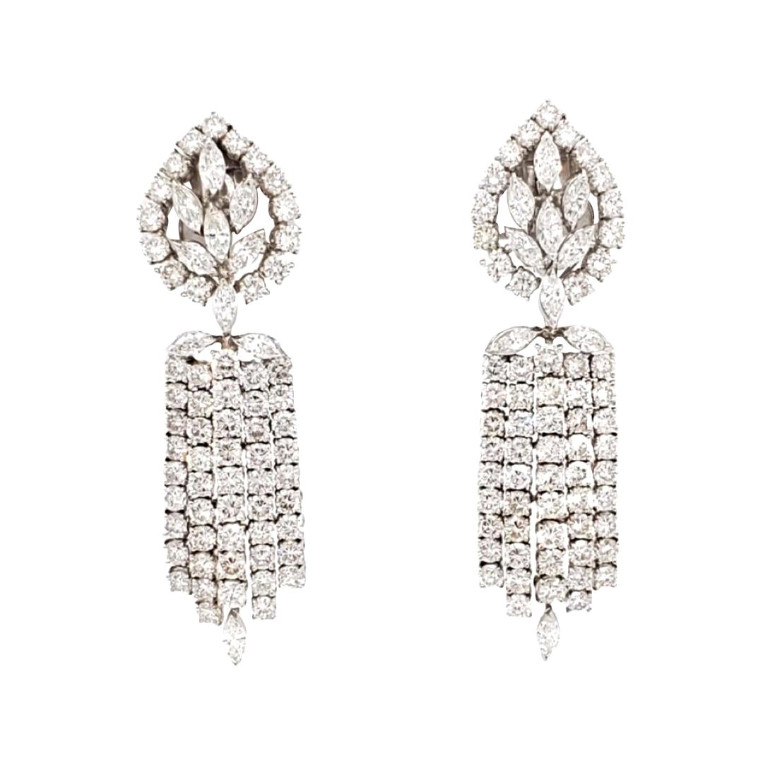 Orecchini pendenti con diamanti da 18,56 carati, staccabili