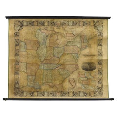 1856 Hanging "Map of the United States from the Latest Authorities"