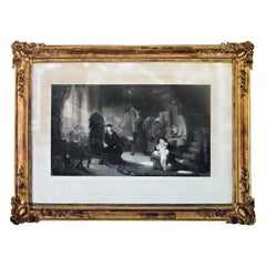 1856 Rembrandt Van Ryn Litograph and Gilt Frame