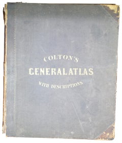 1857 Antique Coltons General Atlas World State Country Map Description Book