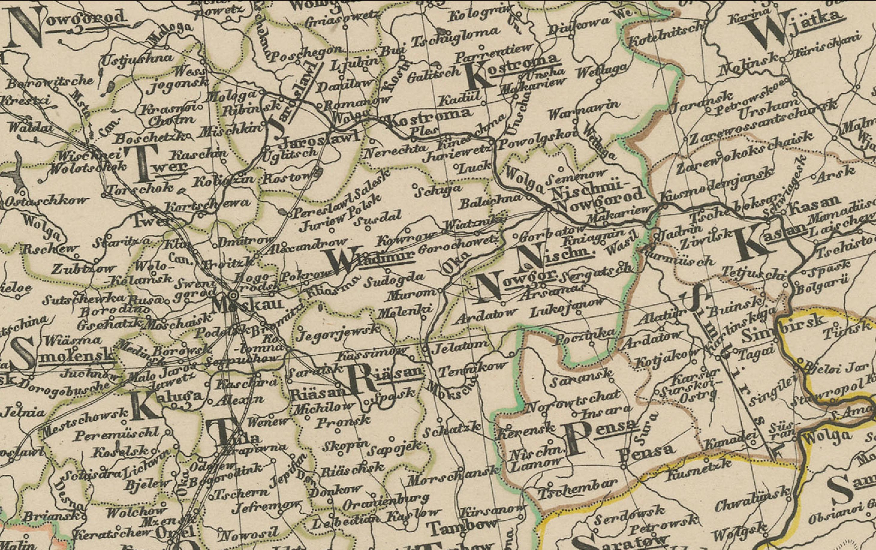 Carte ancienne de la Russie européenne y compris la Scandinavie - Stieler Atlas 1857

Cette carte ancienne intitulée 