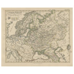 1857 Engraved Map of Russia, Finland & Scandinavia – Historic Print