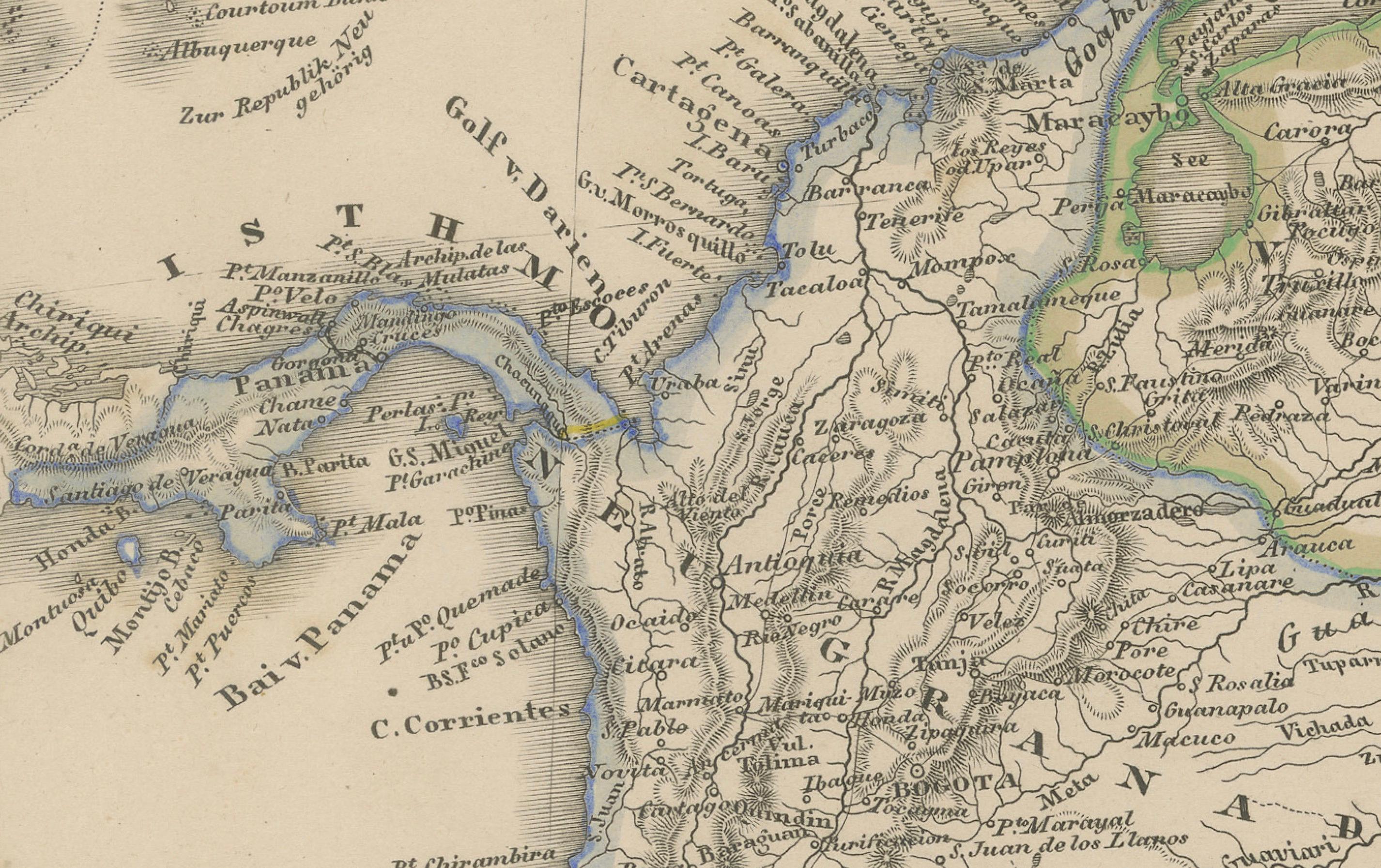 1857 Mapa del norte de Sudamérica - Brasil, Colombia, Perú por Stülpnagel

Mapa antiguo titulado 