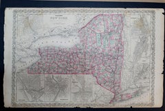 1858 Colton's Map of New York, Ric.B011