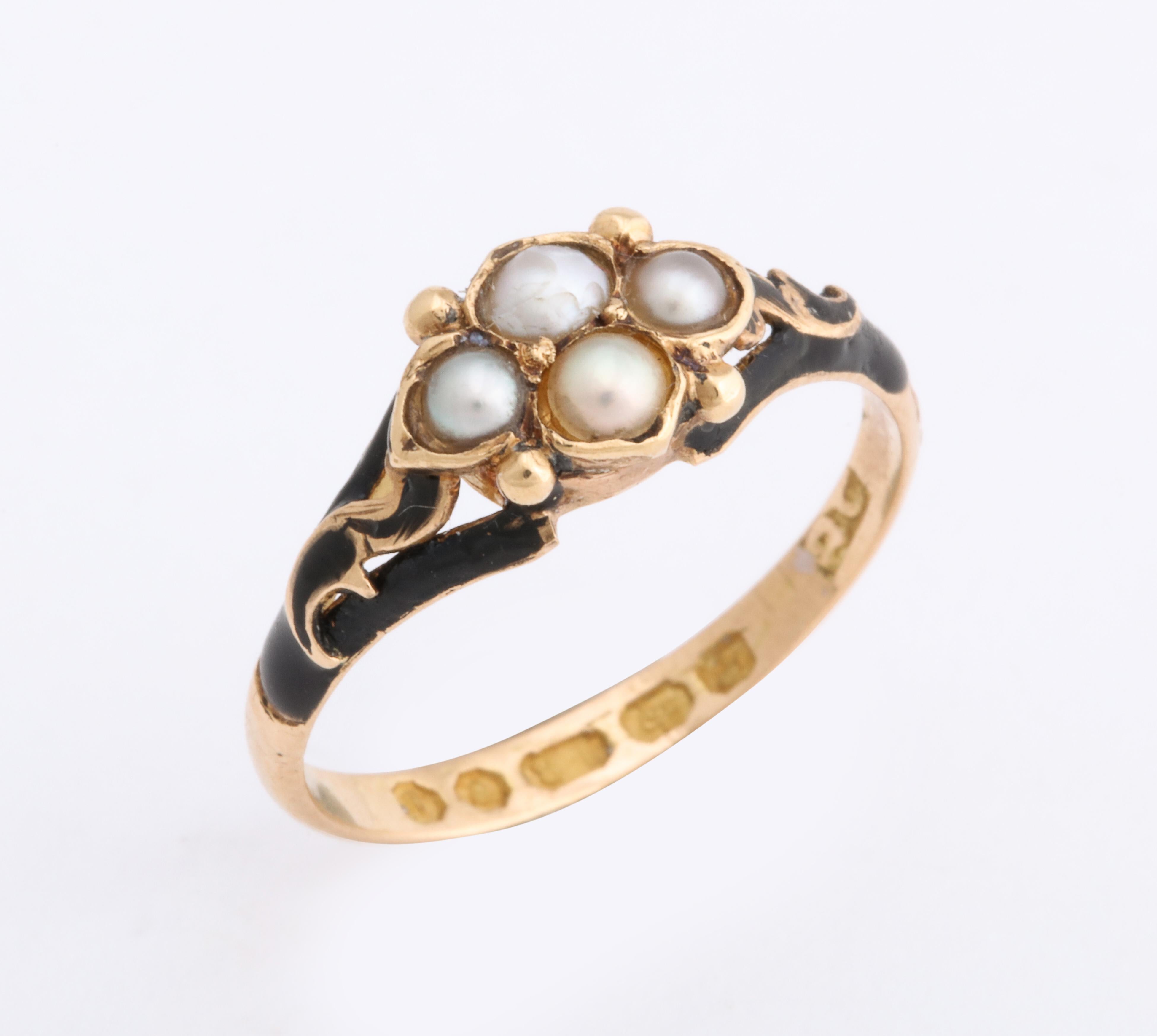 enamel pearl ring