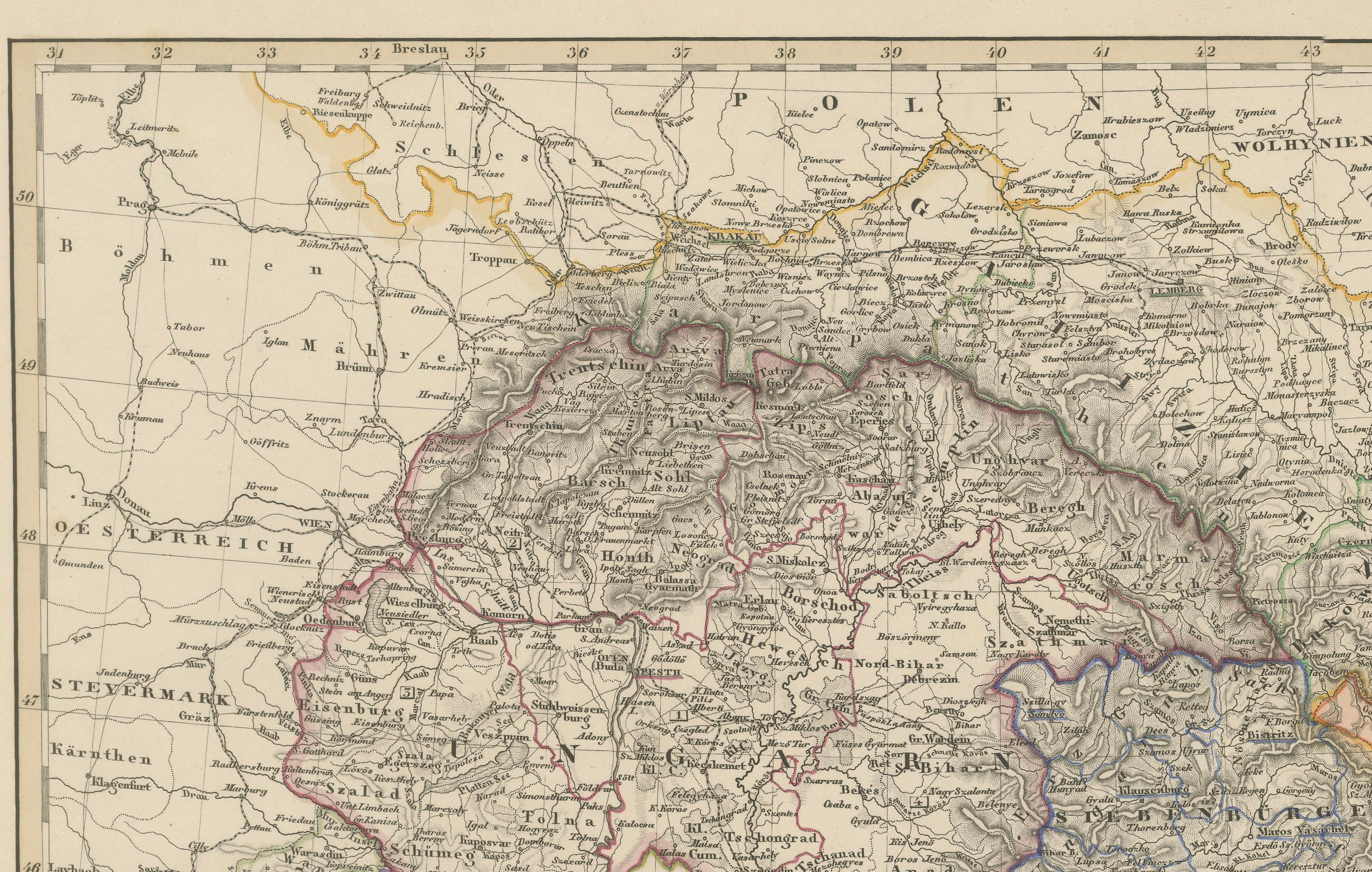 1858 Mapa de Hungría, Galitzia y los Balcanes - Grabado de Justus Perthes

Mapa antiguo titulado 
