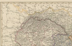 1858 Map of Hungary, Galicia & the Balkans – Justus Perthes Engraving