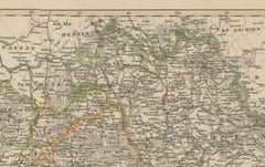1858 Map of Southwestern Germany & Switzerland – Bavaria, Württemberg, Baden