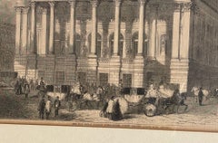 1858 "Royal Italian Opera House" Gravure sur bois de William Henry Prior, encadrée