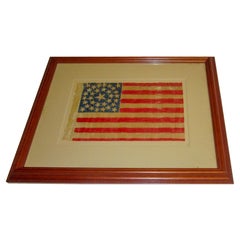 1859-61 Thirty Three Star American Parade Flag Framed