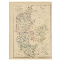 Mapa de Dinamarca y Schleswig-Holstein de 1859: Una visión histórica del Atlas de Blackie
