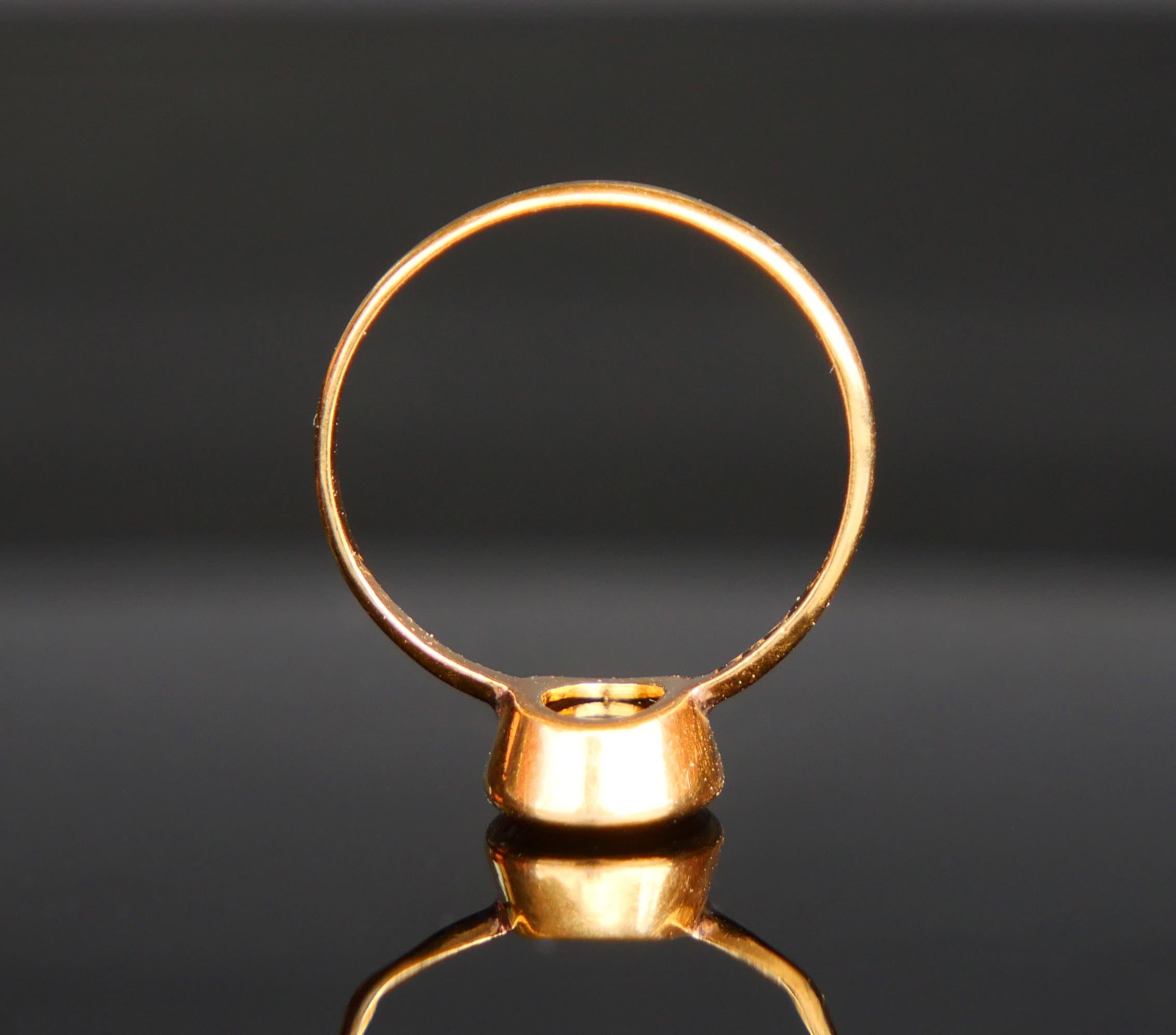 1859 Nordic Signet Ring Red Onyx solid 20K Gold Ø US5 / 1.7 gr For Sale 7