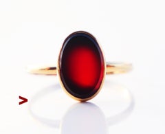 1859 Nordic Signet Ring Red Onyx solid 20K Gold Ø US5 / 1.7 gr