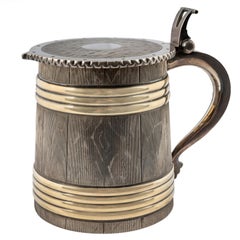 Russian Silver Alexander II Tankard by Sazikov, St. Petersburg, 1859