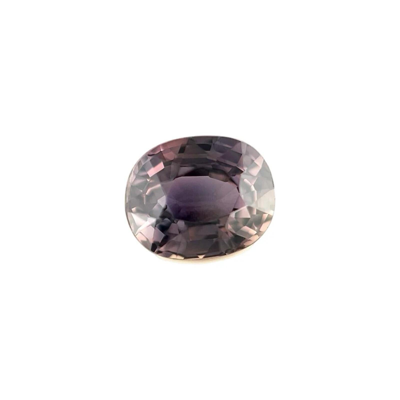 1,85ct Cambio de color zafiro rosa púrpura sin tratar rara gema oval 7,5x6mm VVS en venta 7