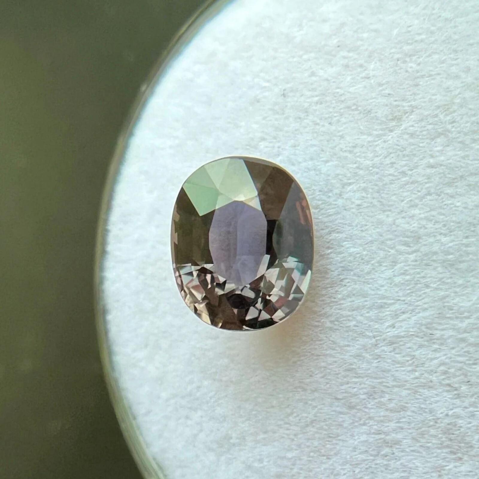 1,85ct Cambio de color zafiro rosa púrpura sin tratar rara gema oval 7,5x6mm VVS en venta 3