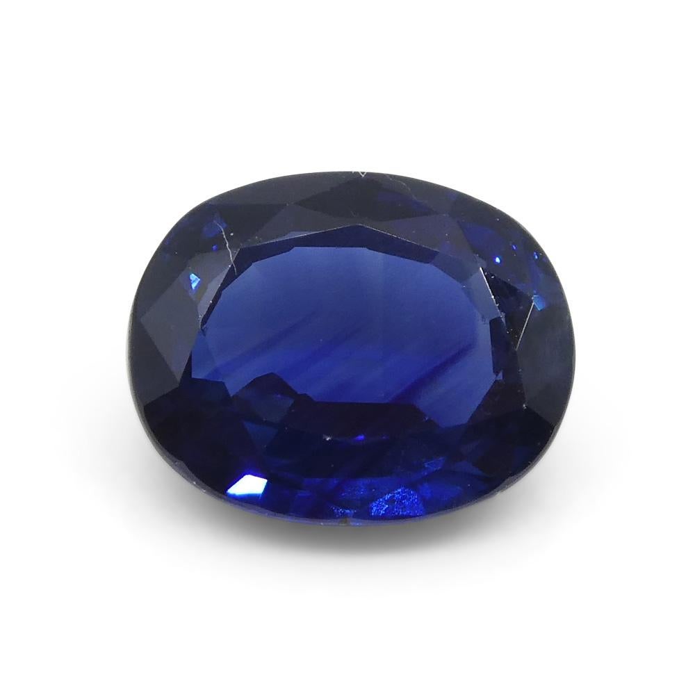 Women's or Men's 1.85ct Cushion Blue Sapphire from Nigeria For Sale