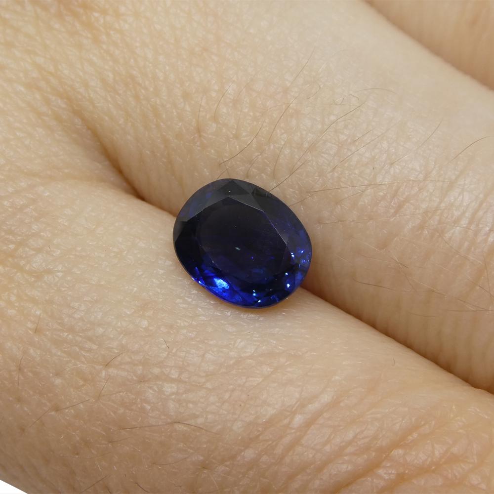 1.85ct Cushion Blue Sapphire from Nigeria For Sale 3