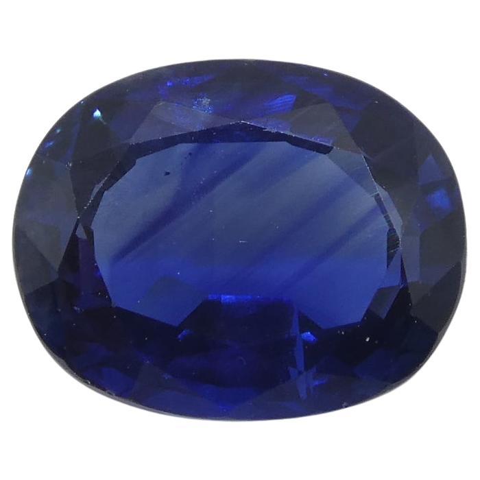 1.85ct Cushion Blue Sapphire from Nigeria For Sale