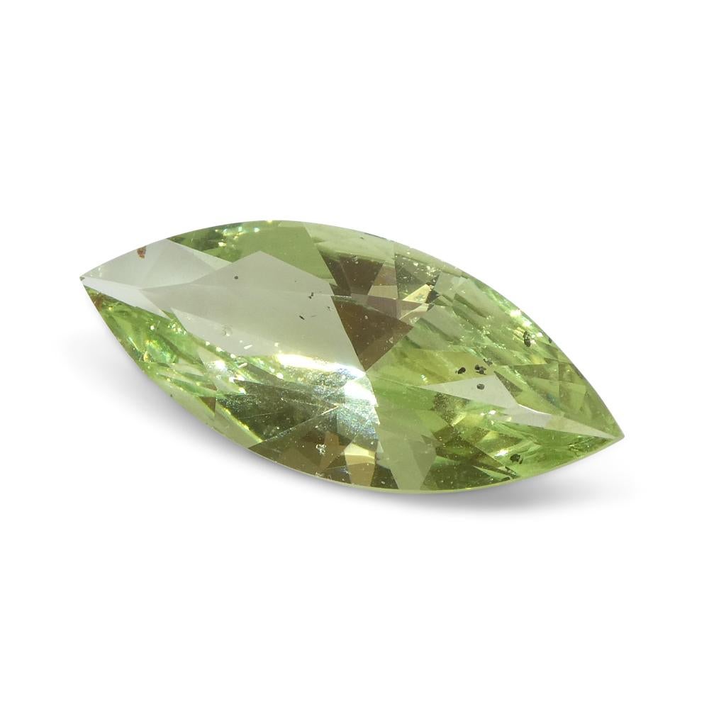 1.85ct Marquise Green Mint Garnet from Tanzania For Sale 6