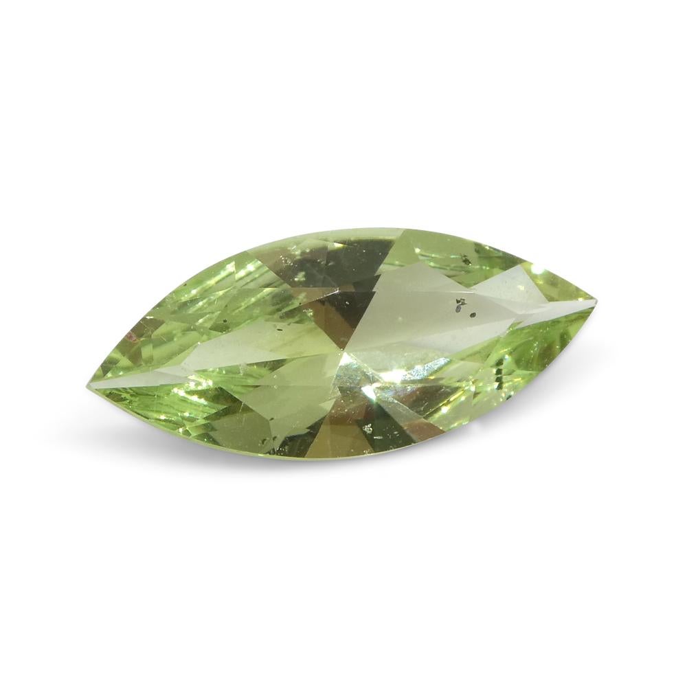 Women's or Men's 1.85ct Marquise Green Mint Garnet from Tanzania For Sale