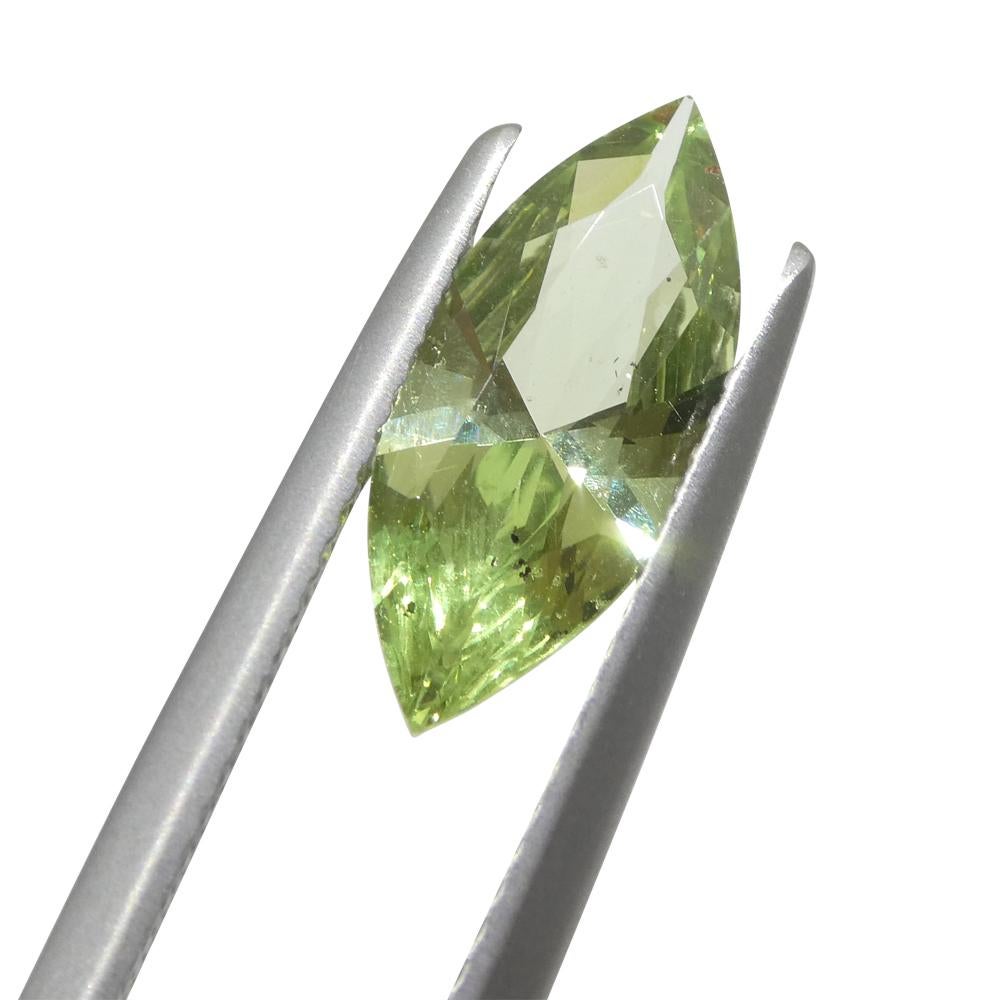 1.85ct Marquise Green Mint Garnet from Tanzania For Sale 3