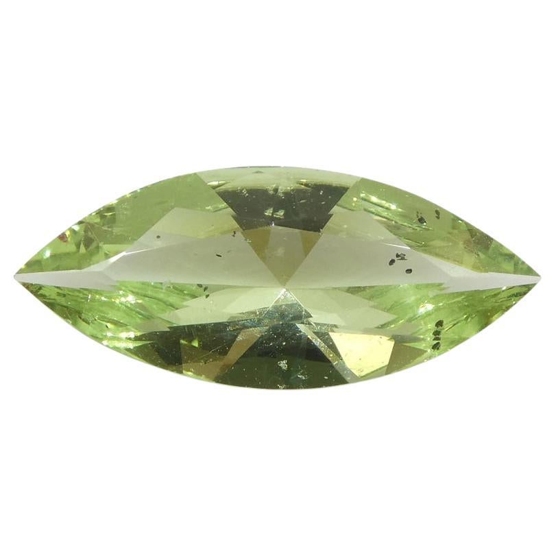 1.85ct Marquise Green Mint Garnet from Tanzania For Sale
