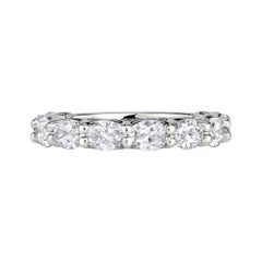 1.85ct Oval Cut Diamond Band in Platinum