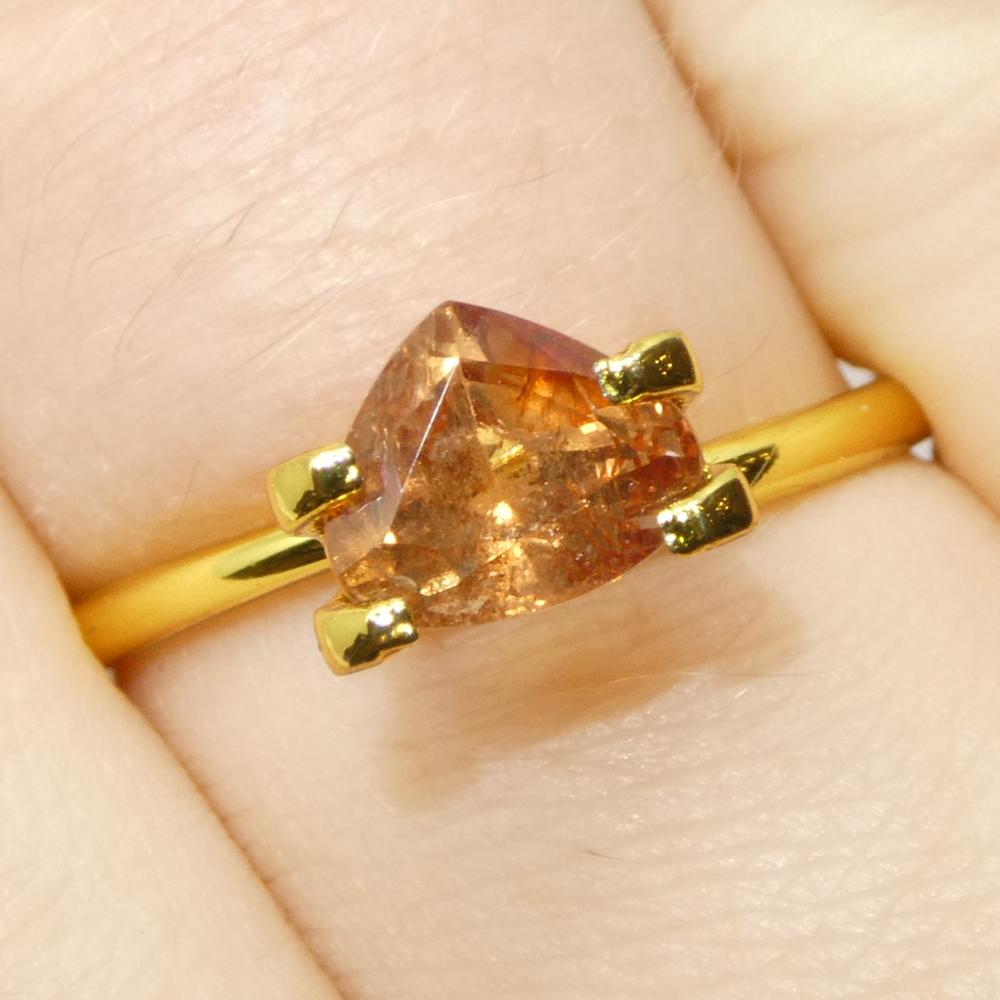 1,85 Karat birnenförmiger rosa-orangefarbener Saphir aus Tansania, unerhitzt im Angebot 2