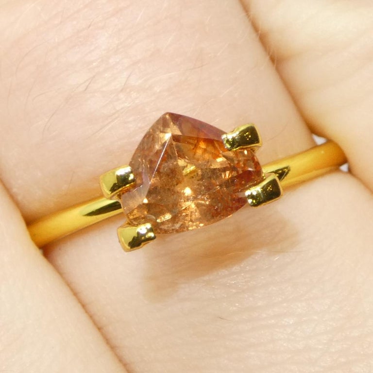 RARE !! SAPHIR ROSE ORANGE DE TANZANIE : 6 mm x 4.8 mm