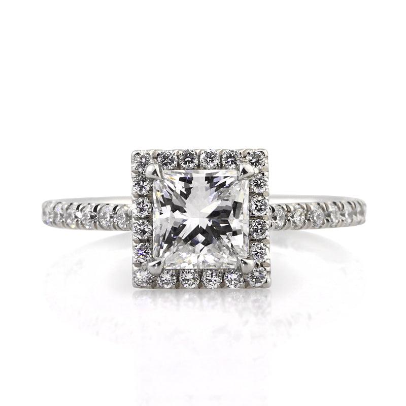 1.85ct Princess Cut Diamond Engagement Ring For Sale