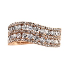 1.85ct Round Brilliant Cut Diamond Rose Gold Band