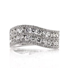 1.85ct Round Brilliant Cut Diamond White Gold Band