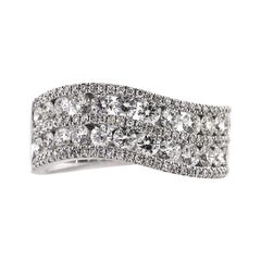 1.85ct Round Brilliant Cut Diamond White Gold Band