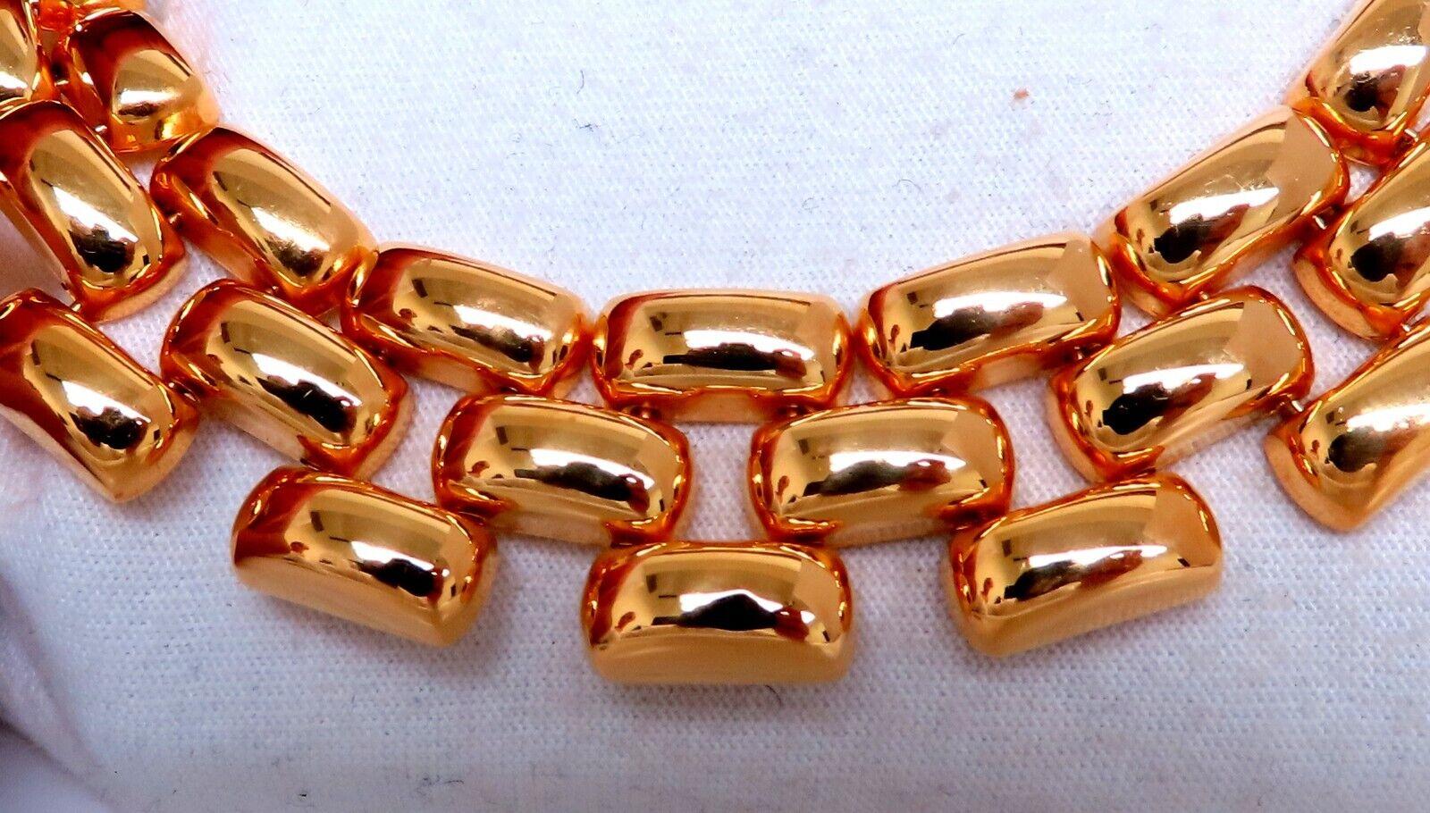 18.5mm Wide Classic Panther Link Necklace 14kt gold 74 grams For Sale 1