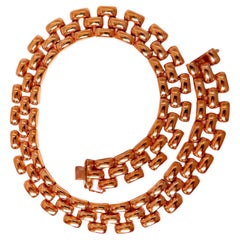 18,5 mm breite Classic Panther Link Halskette 14kt Gold 74 Gramm