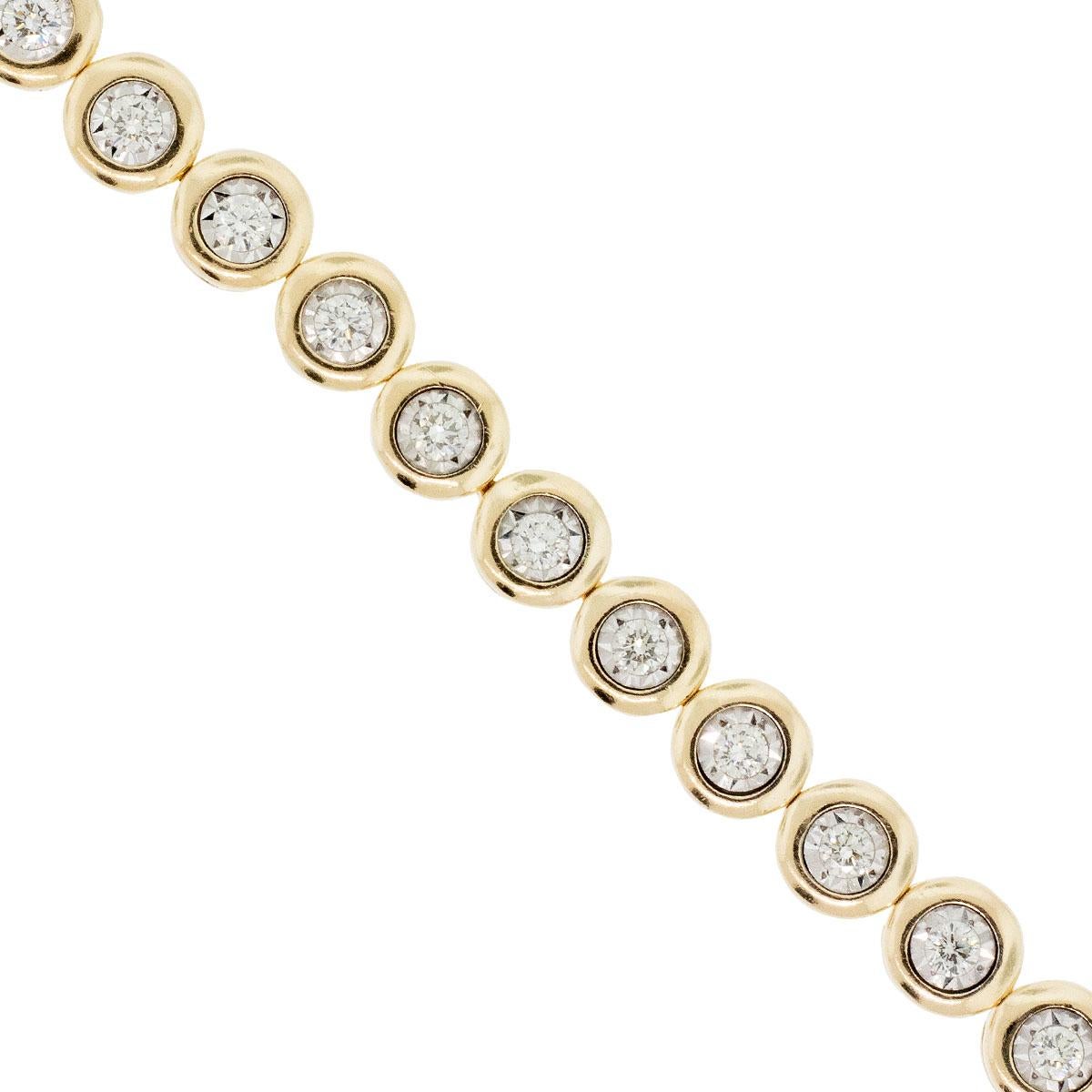 In the world of jewelry, certain pieces are iconic for their timeless elegance and universal appeal. The tennis bracelet is undoubtedly one of these cherished classics, and we're thrilled to introduce you to a breathtaking example: the 14k Yellow