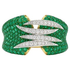 Anillo de cóctel con diamante redondo tipo esmeralda de 1,86 quilates, en oro amarillo de 14k