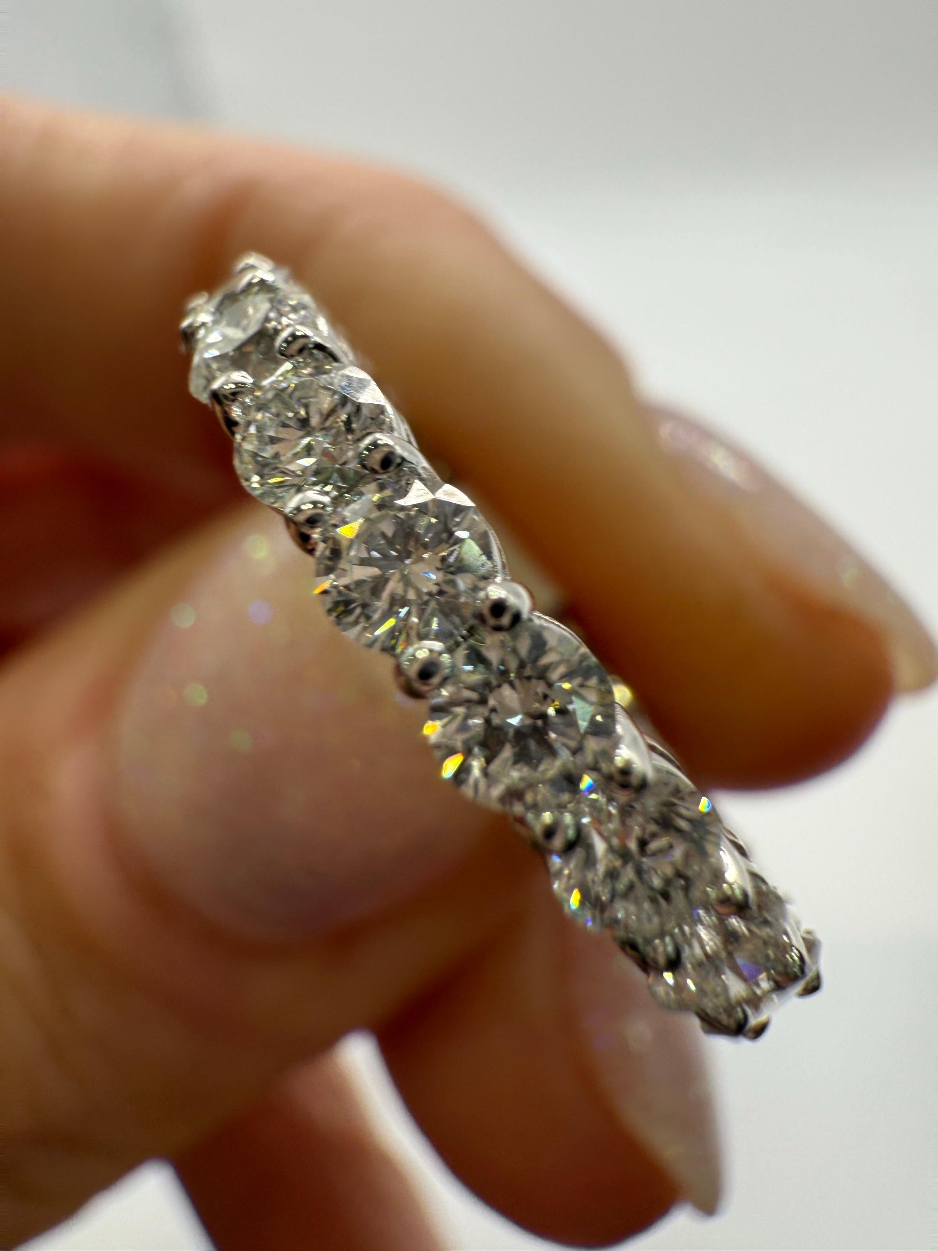 This eternity is made perfect with 1.86 carats of diamonds in size 6. Can be re-sized.
The diamonds are VS clarity and F-G color.

**All items leave our premises with a certificate in buyers name, company policy! This insures security for you and