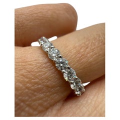 1.86 carats eternity diamond ring in 18KT gold wedding band