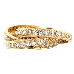 Bague d'éternité Trinity Rolling Eternity avec diamants 1,86 carat, taille de bague 5 US