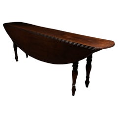Used 1860 Georgian mahogany 7 ft drop leaf table dining 