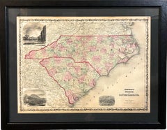 1860 "Johnson's North and South Carolina" by Johnson & Browning