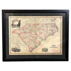 1860 "Johnson's North and South Carolina" by Johnson & Browning