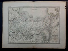 1860 Large Map "Carte De La Siberie Russie D'asie, " Ric.R0001
