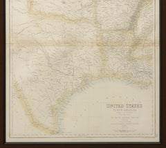1860 Map of South Central United States by Swanston, Antique Hand-Colored Map