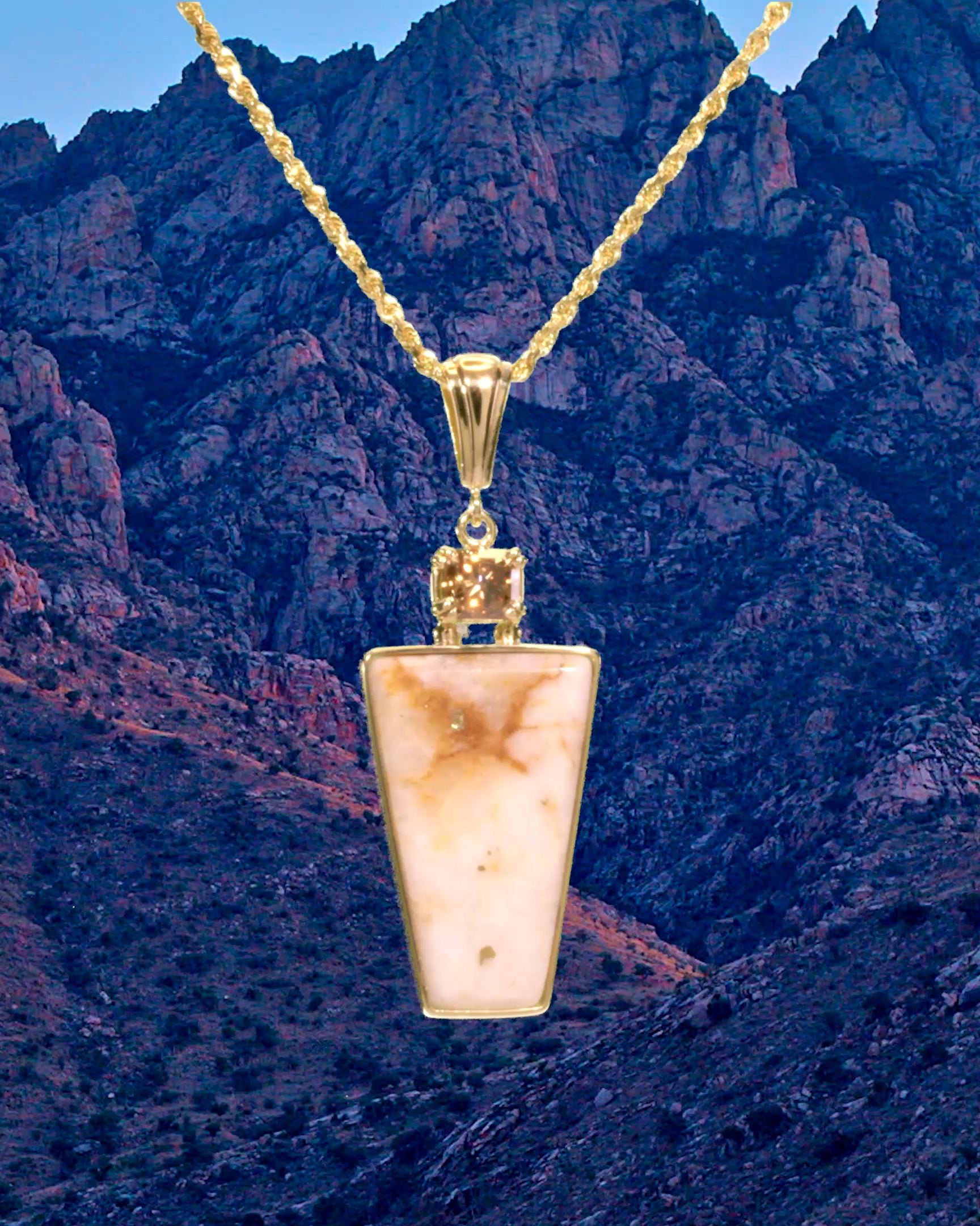 18.60Ct Cody Stone High Jewelry 14k Yellow Gold Natural Diamond Necklace For Sale